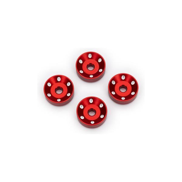 Tamponi disco ruota Traxxas alluminio rosso (4)