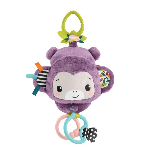 Fisher Price Závesná fialová opička so zvukmi
