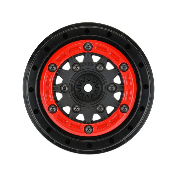 Pro-Line disk 2.2/3.0" Raid bead lock H12/H14 SC červeno-černý (2)