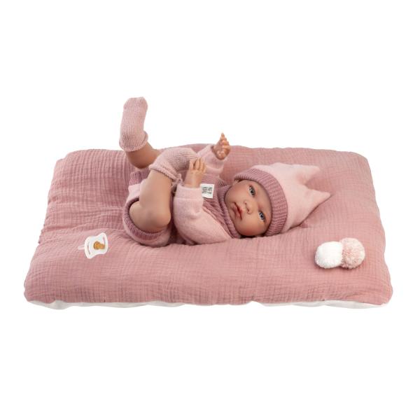 Llorens 73818 NEW BORN HOLČIČKA - realistická panenka miminko s celovinylovým tělem - 40 c (obrázek 3)