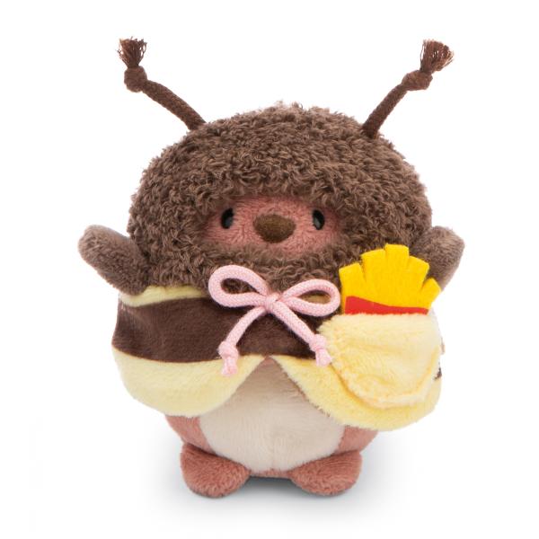 NICI plyš MyMochi Medvídek Nomo 8cm v kostýmu včelky a hranolkami, set dárkové balení