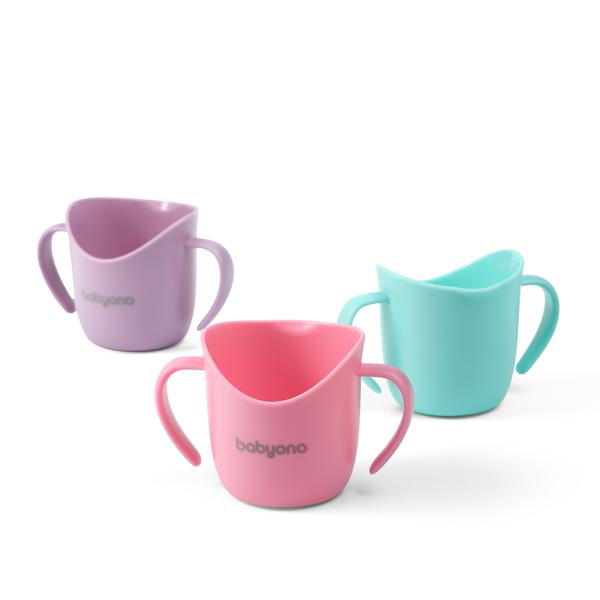 BABYONO Hrnek ergonomický s oušky 120 ml růžový 6m+ (obrázek 4)