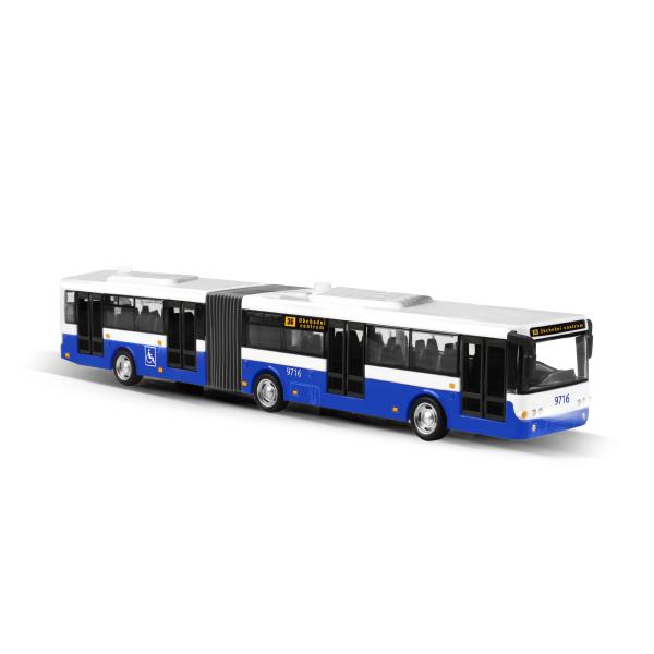 Kloubový autobus, který hlásí zastávky česky 36 cm