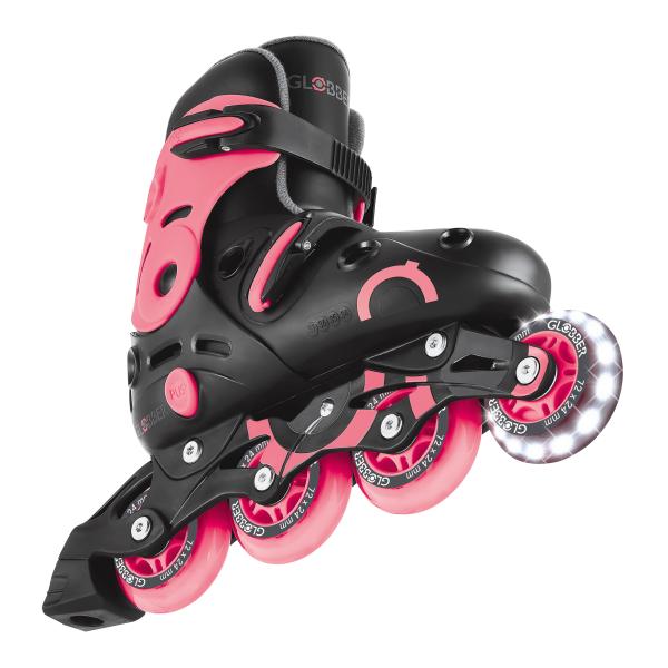 Globber Nastavitelné inline brusle 34-37 Black-Coral Pink