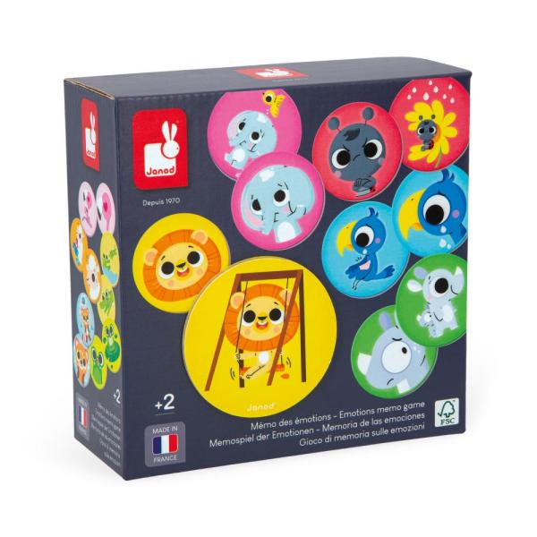 Janod Duonimo Juego Memoria Emociones 24 piezas