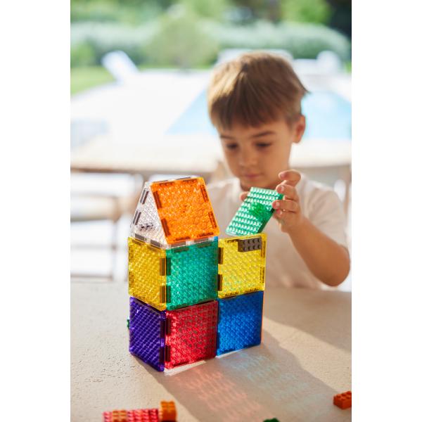 Cleverclixx Magnetická stavebnice Brick Tiles Pack Intense – 16 ks (obrázek 11)