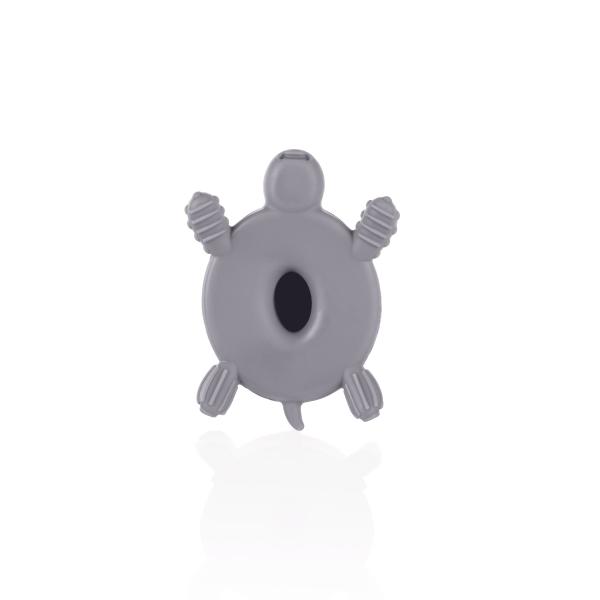 Silikonové dřevěné kousátko Turtle, Dove Grey (obrázek 7)