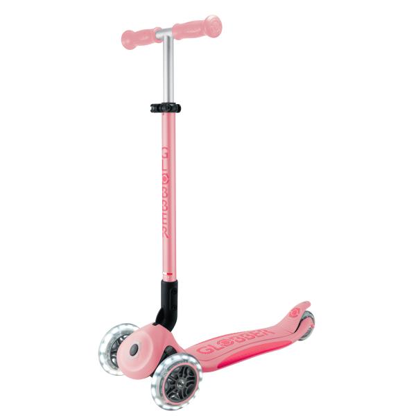 Globber dětská skládací koloběžka Elite Lights Pastel Pink (obrázek 5)