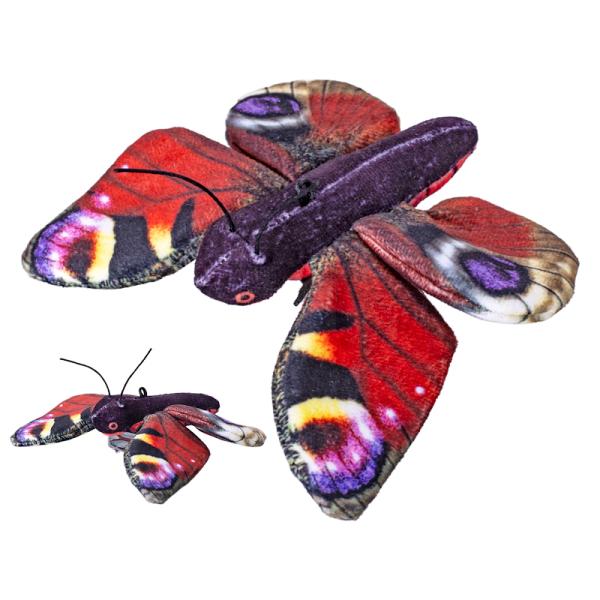 Motýl Babočka admirál plyšový 14 cm