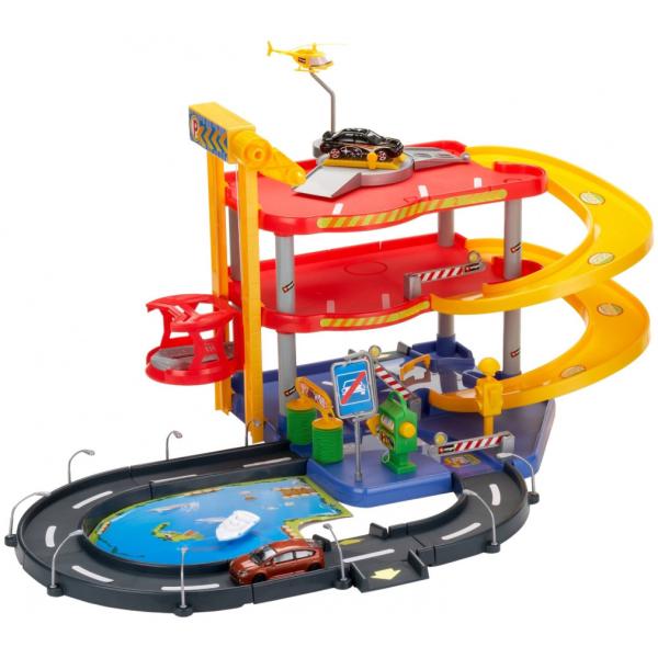 Bburago Street Parking Playset - garáž se dvěma auty