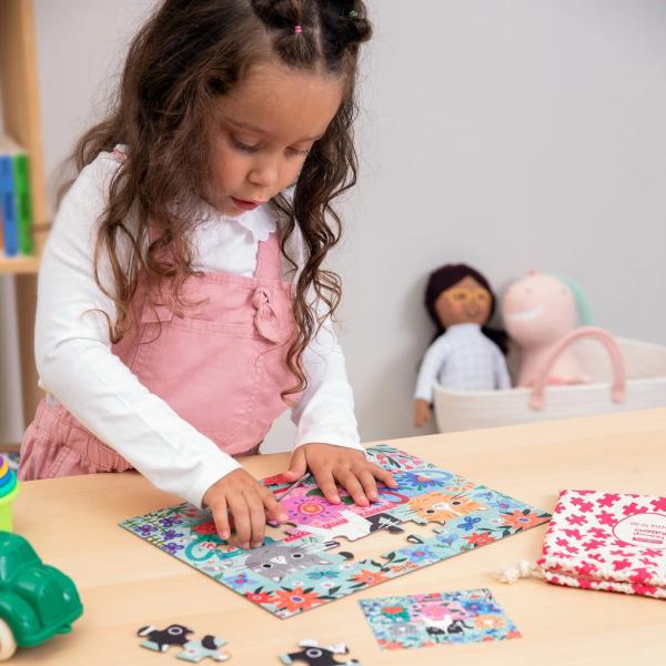 Mudpuppy Puzzle Koťátka v hrnečku na čaj v látkovém sáčku 36 dílků (obrázek 3)
