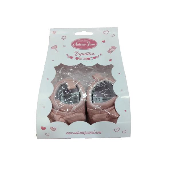 Antonio Juan 92004-8 Botičky pro panenku – tenisky růžové s mašličkou