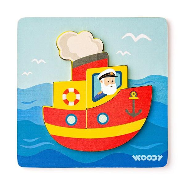 Woody Puzzle Baby - loďka