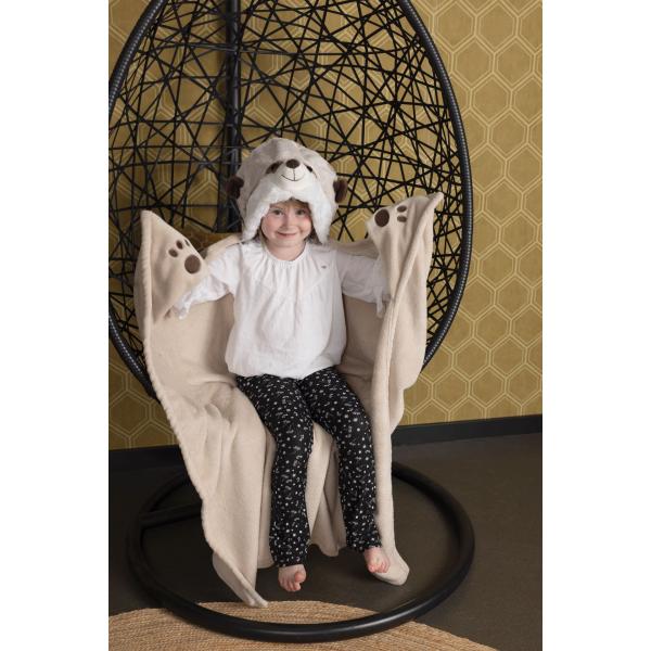 Cozy Noxxiez BL828 Surikata – hřejivá deka s kapucí se zvířátkem a tlapkovými kapsami