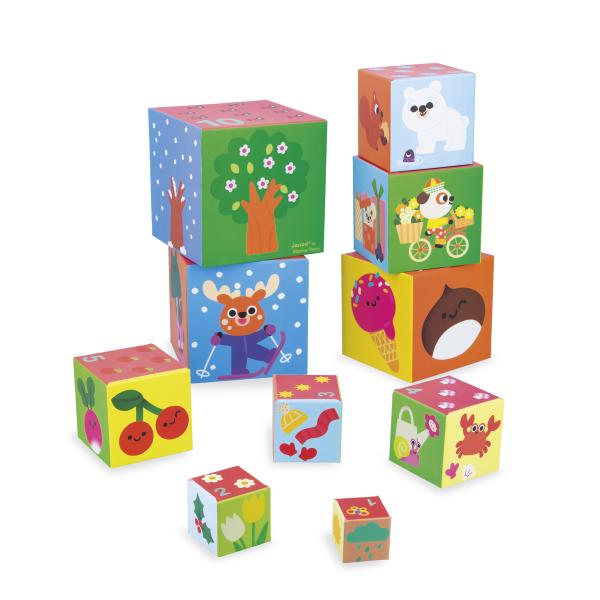 Janod Skládací pyramida z kartonu Čtyři roční období