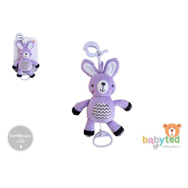 Zajíček babyted natahovací plyš 30cm závěs na postýlku/kočárek