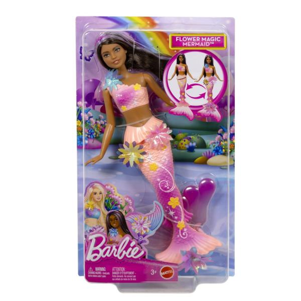 Barbie Kouzelná květinová mořská panna tmavovláska (obrázek 5)