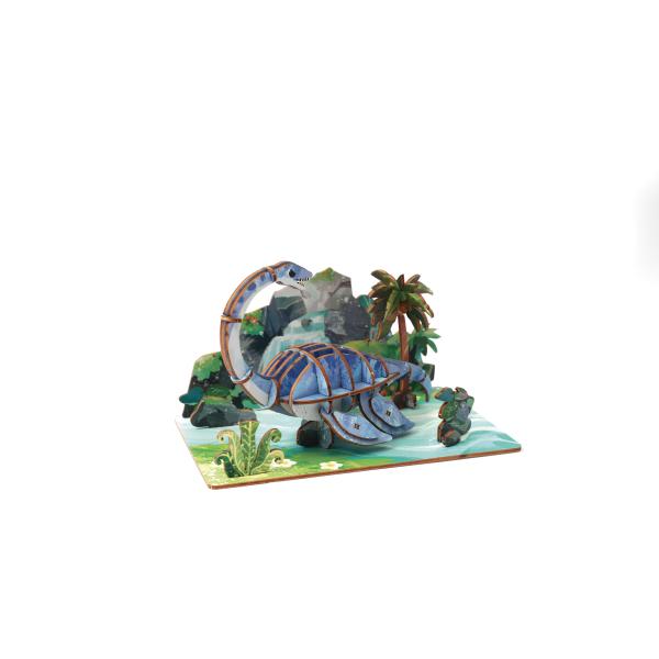 GRAINE CREATIVE Drevený 3D model Plesiosaurus (obrázok 6)
