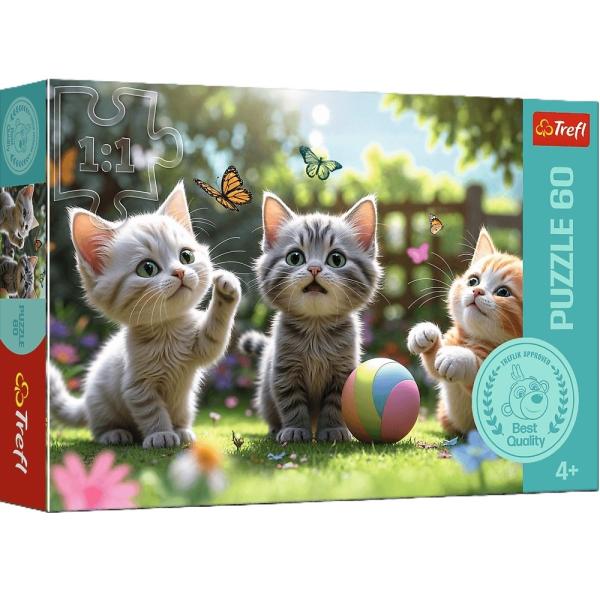 Trefl Puzzle 60 Tri mačiatka