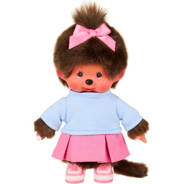 Monchhichi Mončiči dievča so sukňou a teniskami 20cm
