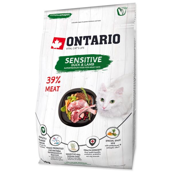 Krmivo Ontario Cat sensitive/Derma 0,4kg