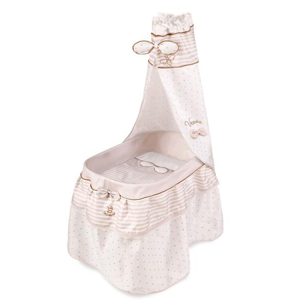 DeCuevas 51078 Přenosná postýlka pro panenky s nebesy a peřinou Verona 2024