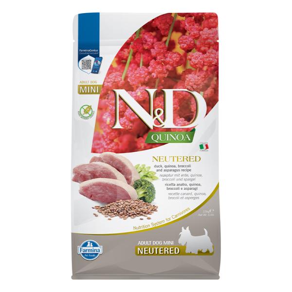 ND Dog GF Quinoa Adult Mini Neut. 2,5kg kuře, brokolice, špenát