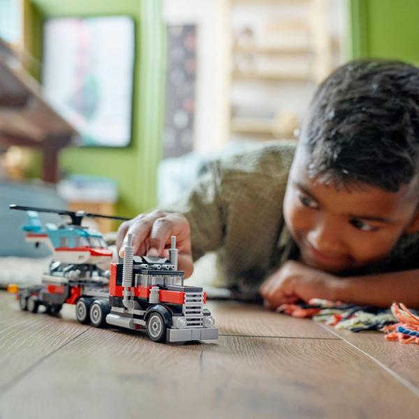 LEGO® Creator 3 v 1 31146 Náklaďák s plochou korbou a helikoptérou (obrázek 3)
