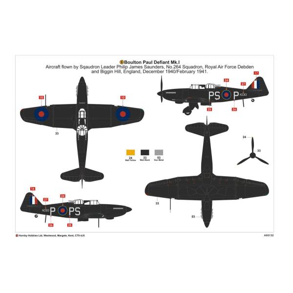Classic Kit letadlo A05132 - Boulton Paul Defiant NF.1 (1:48) (obrázek 5)