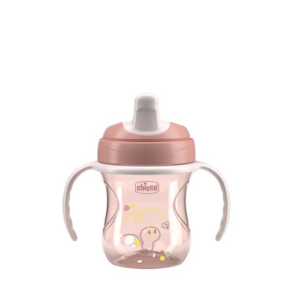 Chicco Hrnček Training s držadlami pink, 6m+