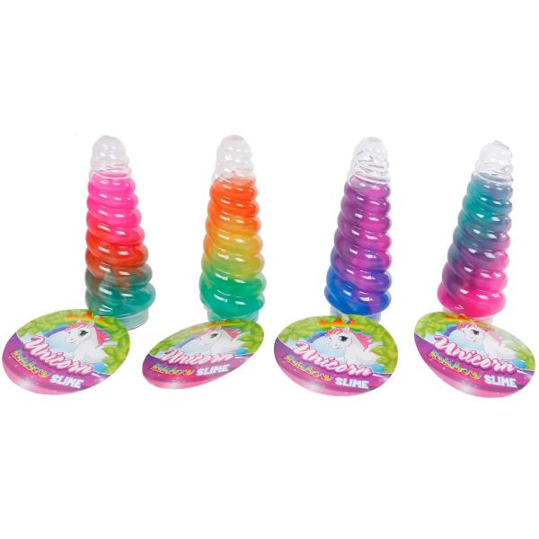 Unicorn roh jednorožce 13cm s duhovým slizem