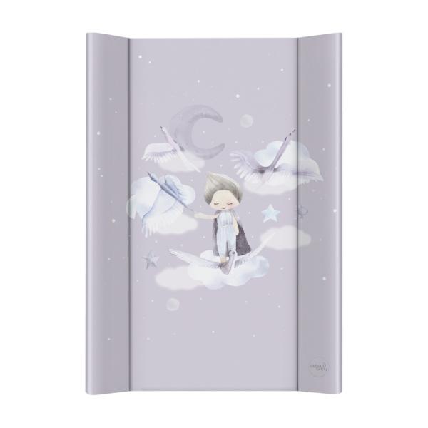 CEBA BABY Přebalovací podložka 2-hranná s pevnou deskou (50x70) Basic Wild Swans