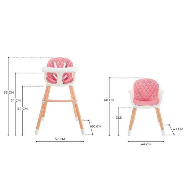 KINDERKRAFT Židle do jídelny Sienna pink (obrázek 8)