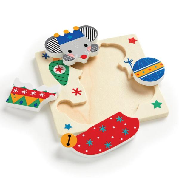 Mudpuppy Dřevěné vánoční puzzle sada 4 puzzle (obrázek 5)