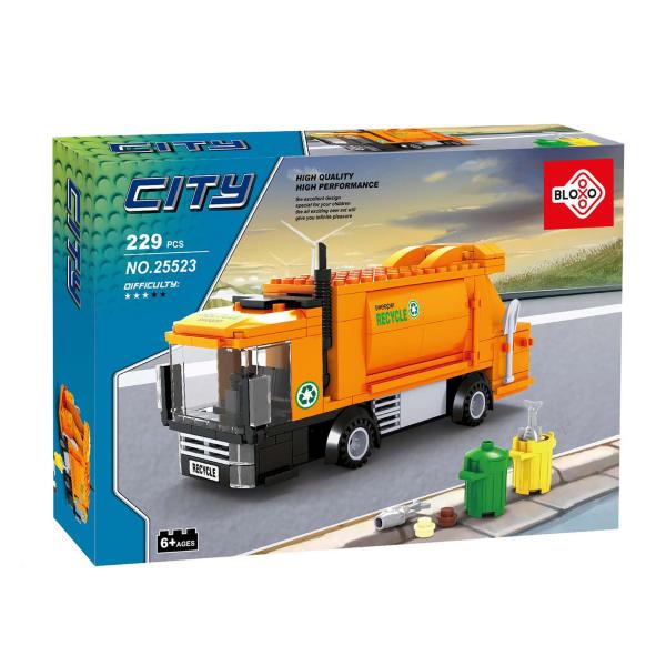 Kompatibilná stavebnica BLOXO smetiarske auto 209 ks