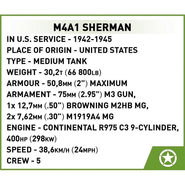 Cobi II WW M4A1 Sherman, 1:35, 663 k, 2 f (obrázek 9)