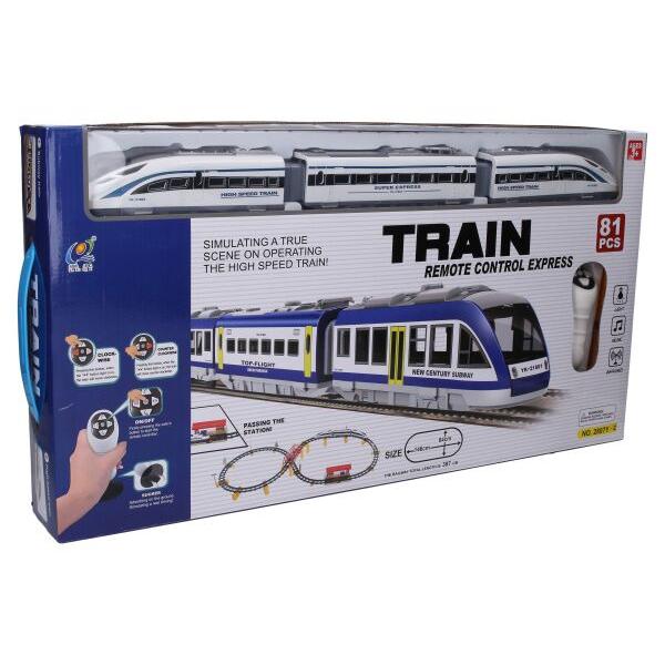 Vlak RC na dálkové ovládání s dráhou 146×64 cm