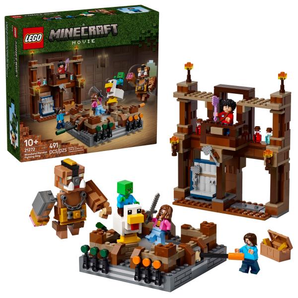 Lego Minecraft Magione Della Foresta: Ring Di Combattimento - Giocattolo Interattivo Con I Personaggi Di Steve, Baby Zombie, Garret E Henry - Set Da Gamer Per Bambini E Bambine 10+ Fan Del Film 21272-image