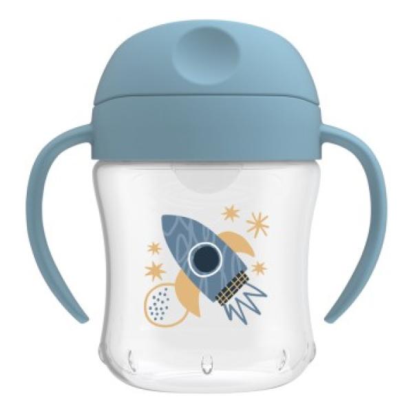 Dr. Brown’s První hrneček 180ml od 6 měsíců modrý Raketa