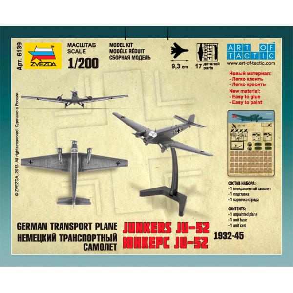 Wargames (WWII) letadlo 6139 - Junkers Ju-52 Transport Plane (1: 200) (obrázek 6)