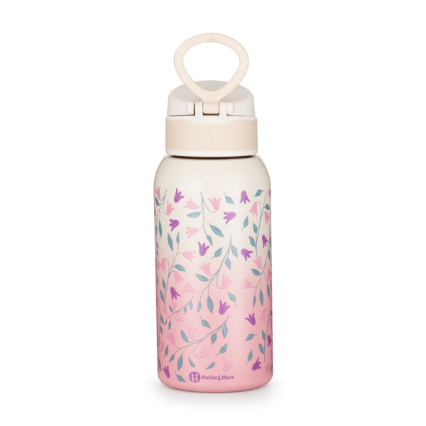 PETITE&MARS Láhev nerezová termo s náustkem 500 ml Delicate Flowers 36m+ (obrázek 4)