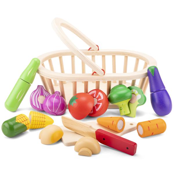 New Classic Toys Sada krájení - košík se zeleninou (obrázek 5)