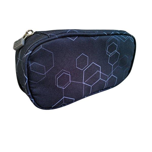 PIXIE CREW Studentský penál, černá, Hexa, 50 pixelů mix