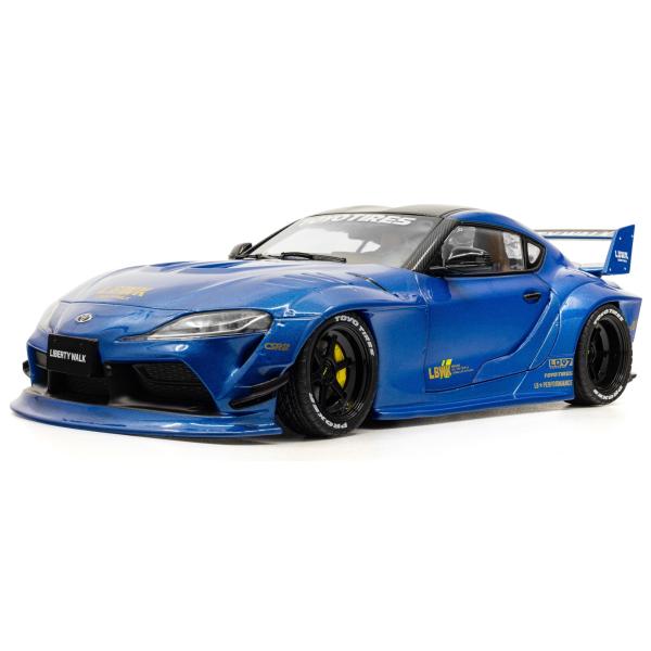 1:18 TOYOTA GR SUPRA LIBERTY WALK BODY KIT BLUE METALIC - SOLIDO