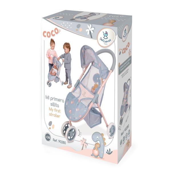 DeCuevas 90280 Sportovní kočárek pro panenky s třemi koly COCO 2024 - 55 cm (obrázek 4)