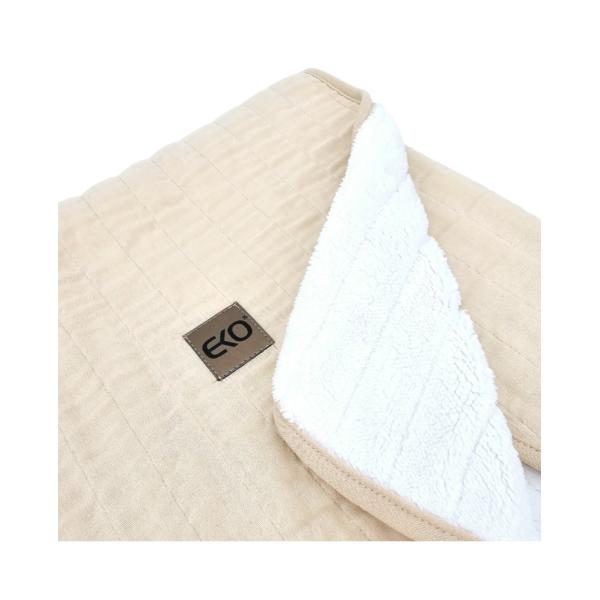 EKO Deka mušelínová s kožešinou Latte 75×90 cm