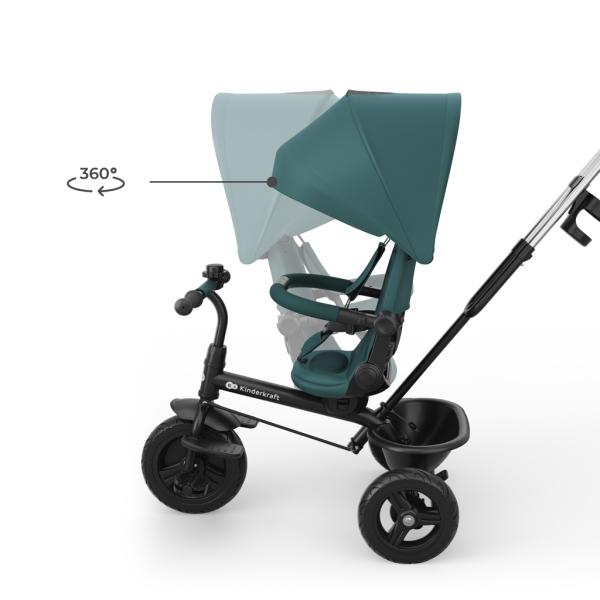 KINDERKRAFT Tříkolka Aston 2 Plus Green, 9m+ (obrázek 4)