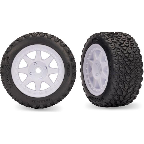 Traxxas koleso, disk 8-spoke, pneumatika Rally, predná (2)