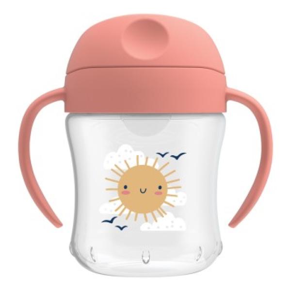 Dr. Brown’s První hrneček 180ml od 6 měsíců růžový Slunce