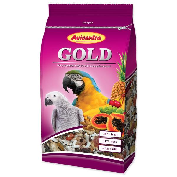 Krmivo Avicentra Gold velký papoušek 850g